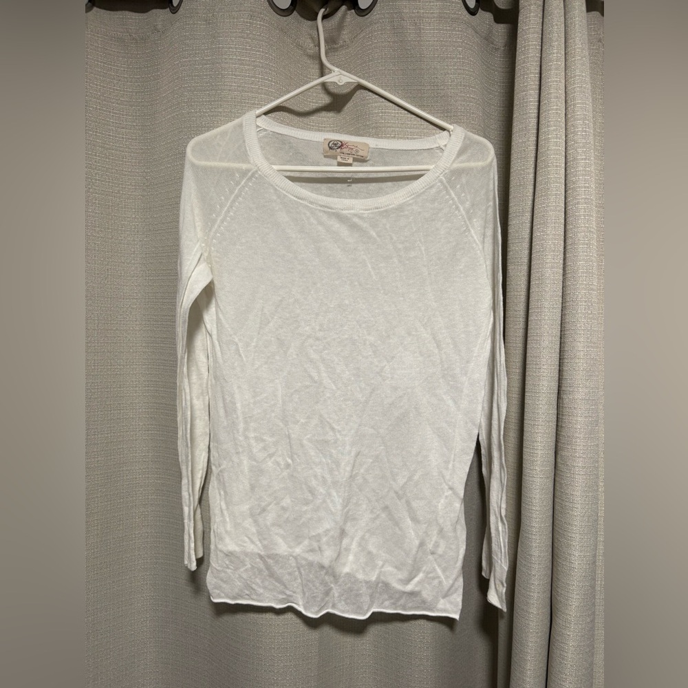 Gap 1969 light knit sweater top white